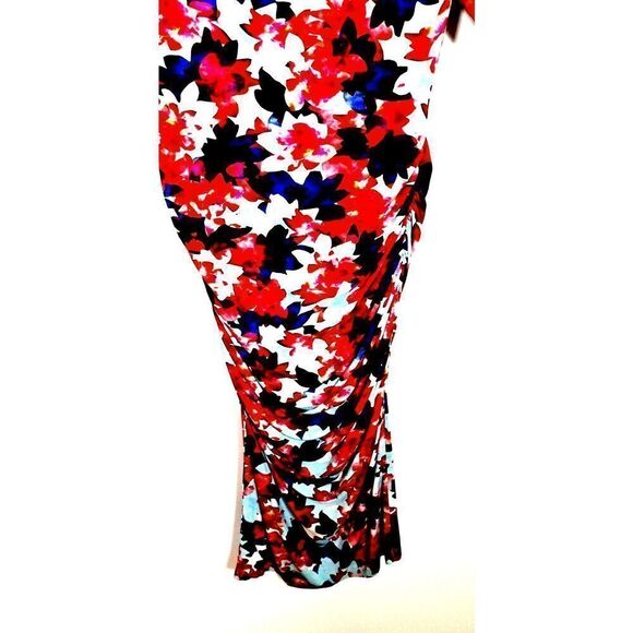 Isabella Oliver A PEA IN THE Maternity Dress Size 1 Small Pink Floral Rouched - Picture 6 of 9